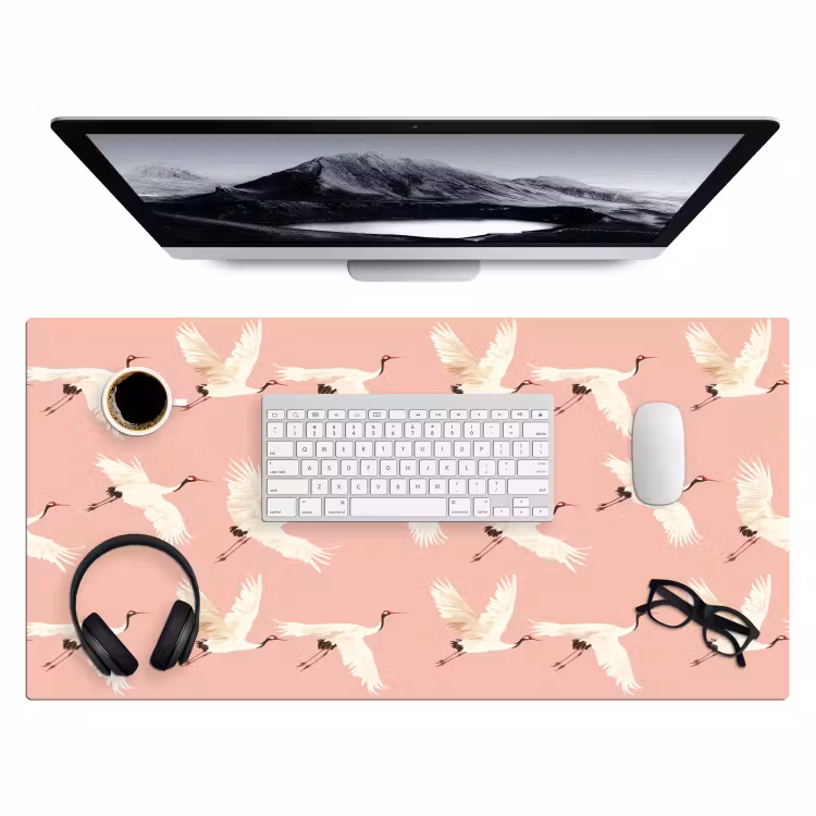 Bureau onderlegger - Modern - Kraanvogels - Roze — 4