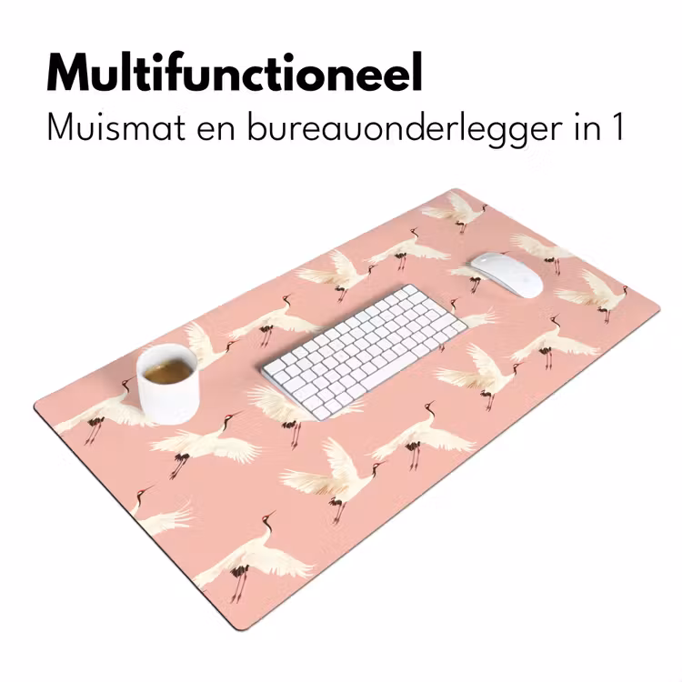 Bureau onderlegger - Modern - Kraanvogels - Roze — 7