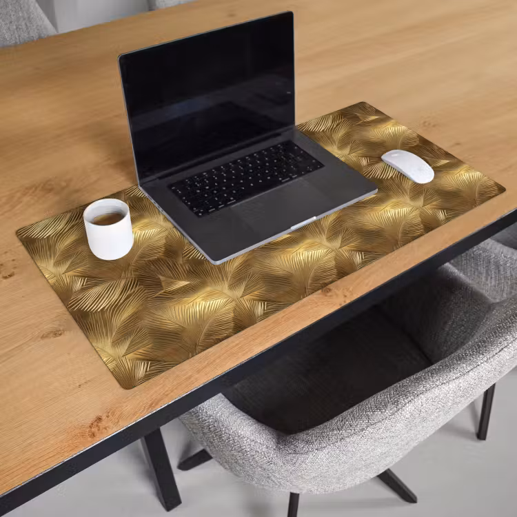 Bureau onderlegger - Palm - Waaier - Goud — 3
