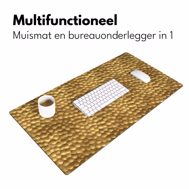 Bureau onderlegger - Metaal - Dynamisch - Goud — 7