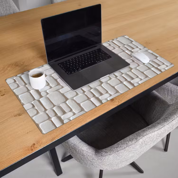 Bureau onderlegger - Reliëf - Structuur - Wit — 3
