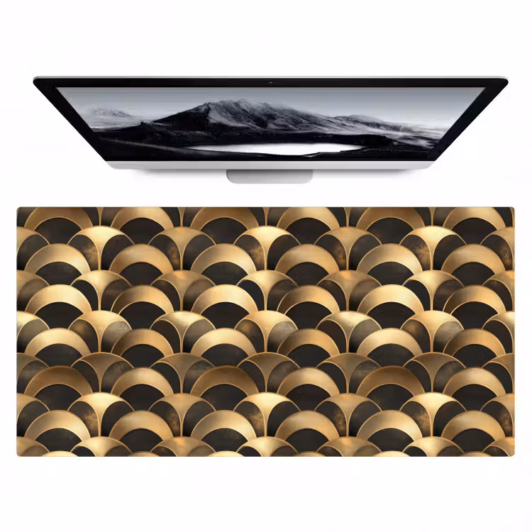 Bureau onderlegger - Schubben - Structuur - Goud — 1