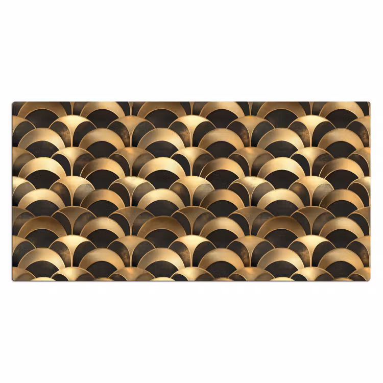 Bureau onderlegger - Schubben - Structuur - Goud — 2