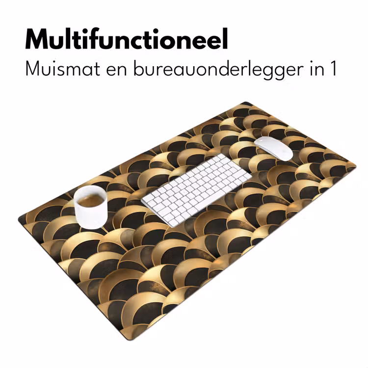 Bureau onderlegger - Schubben - Structuur - Goud — 7