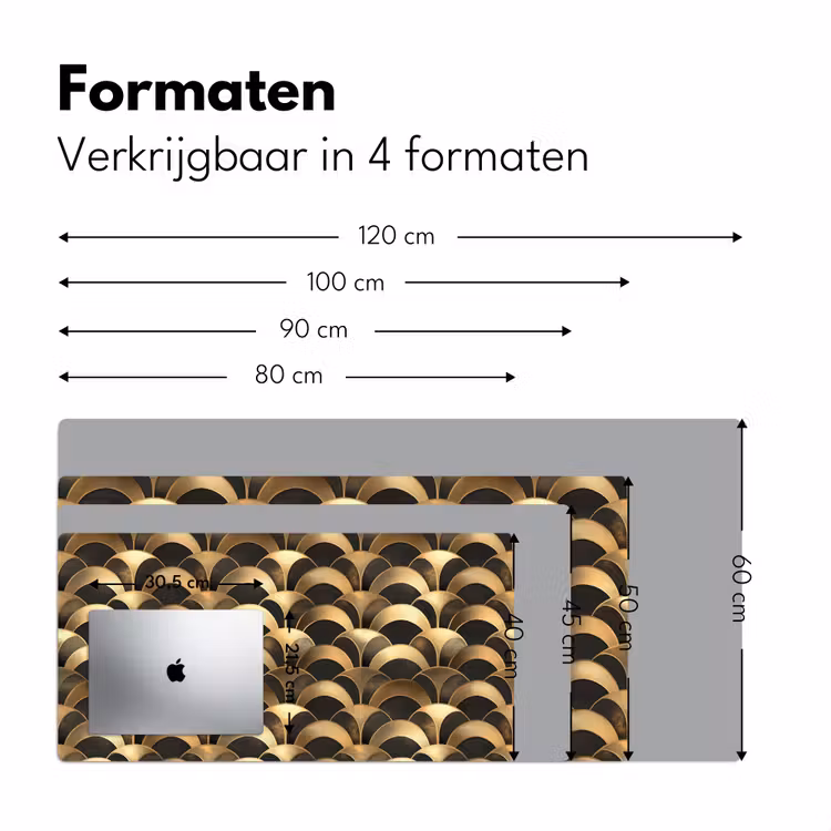 Bureau onderlegger - Schubben - Structuur - Goud — 8