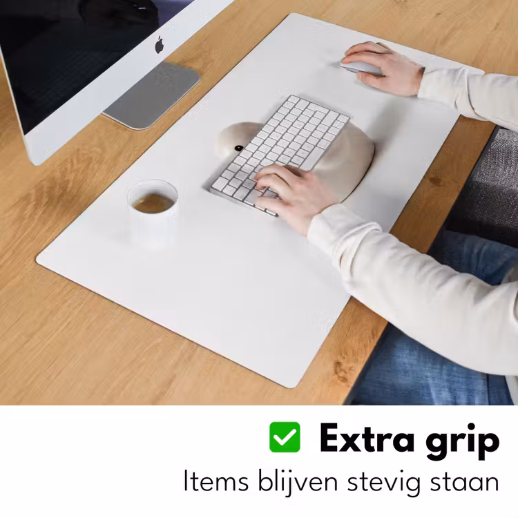 Bureau onderlegger - Badeend - Minimalistisch - Wit — 6