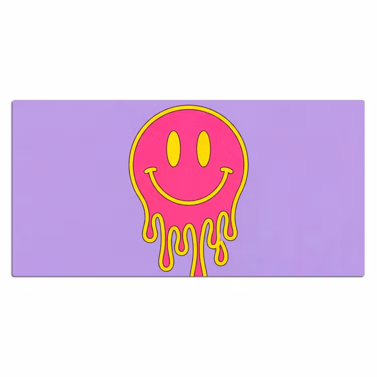 Bureau onderlegger - Smiley - Drip - Neon — 2