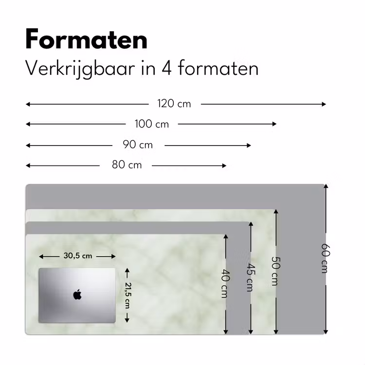 Bureau onderlegger - Groen - Marmer - Aders — 8