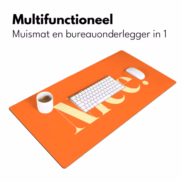 Bureau onderlegger - Oranje - Gebroken wit - Nice — 7