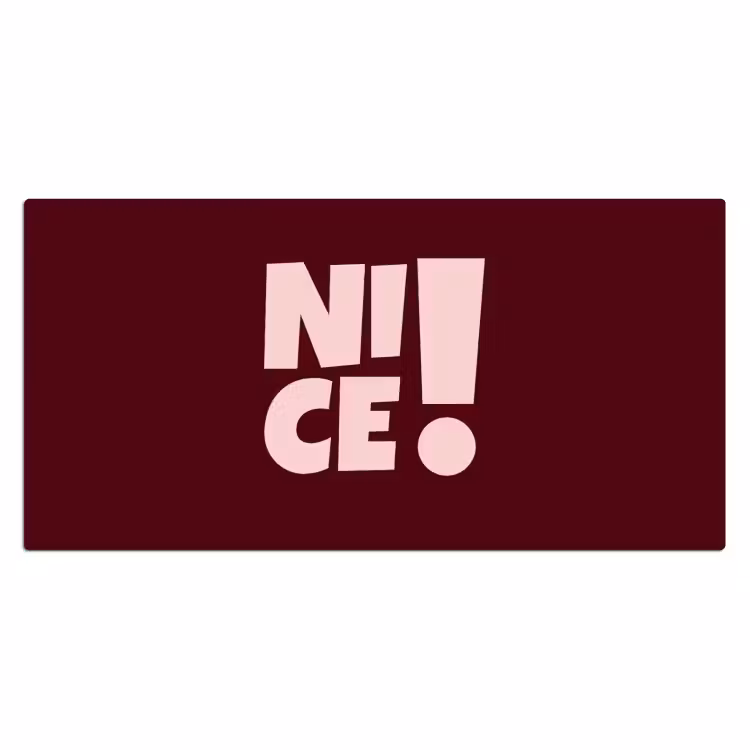 Bureau onderlegger - Nice - Uitroepteken - Rood — 2