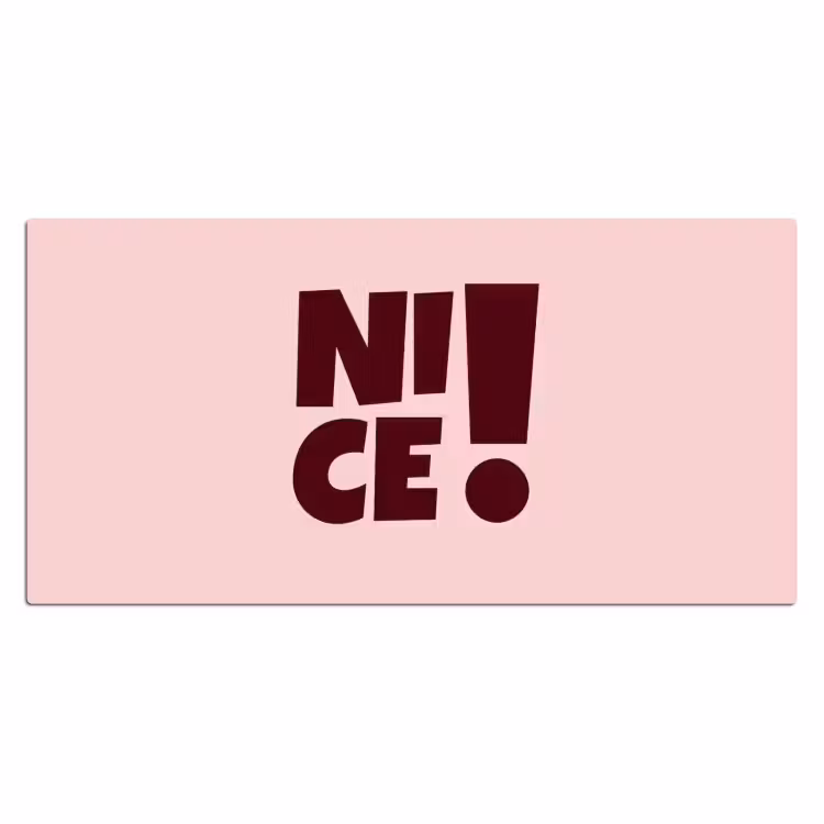 Bureau onderlegger - Nice - Uitroepteken - Roze — 2