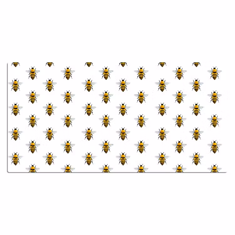 Bureau onderlegger - Bijen - Tijdloos - Wit — 2