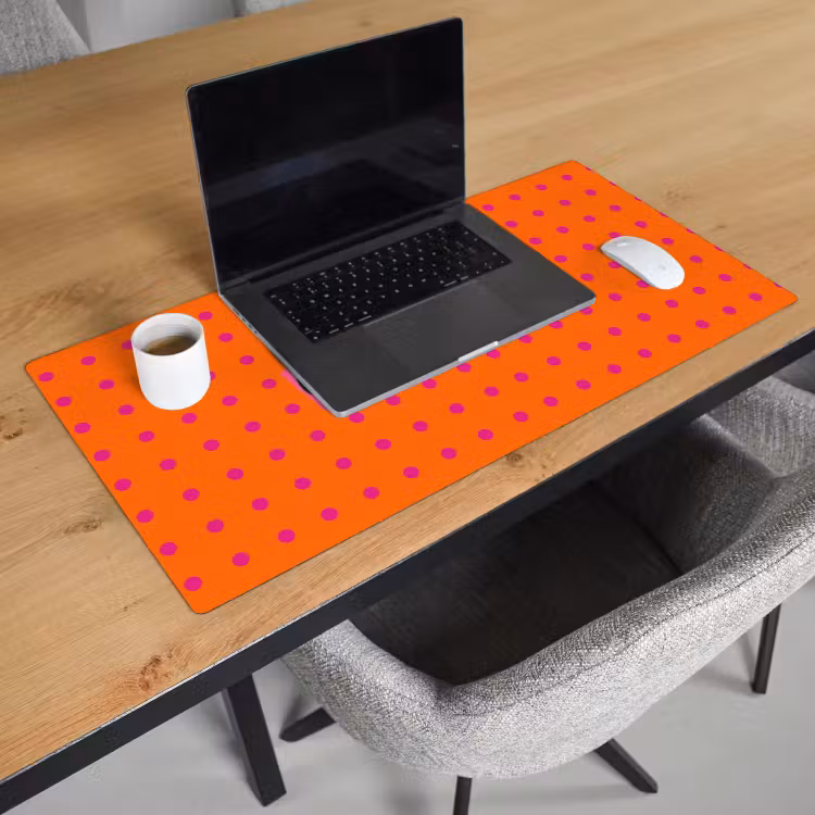 Bureau onderlegger - Cool - Stippen - Oranje — 3