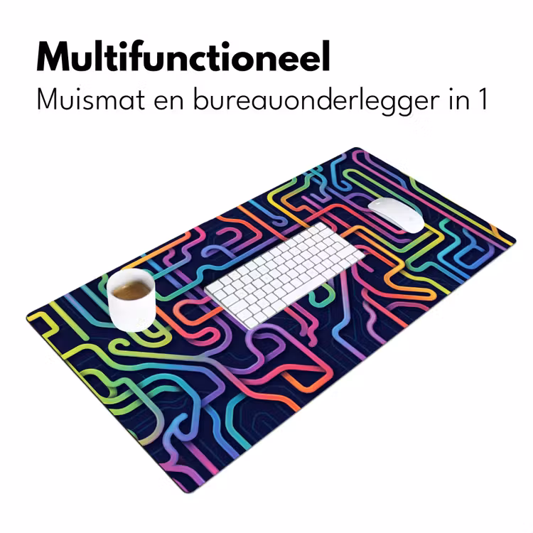 Bureau onderlegger - Retro - Abstract - Neon — 7