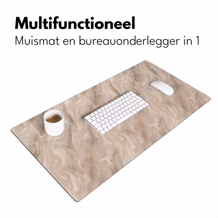 Bureau onderlegger - Steen - Golvend - Abstract - Beige — 7