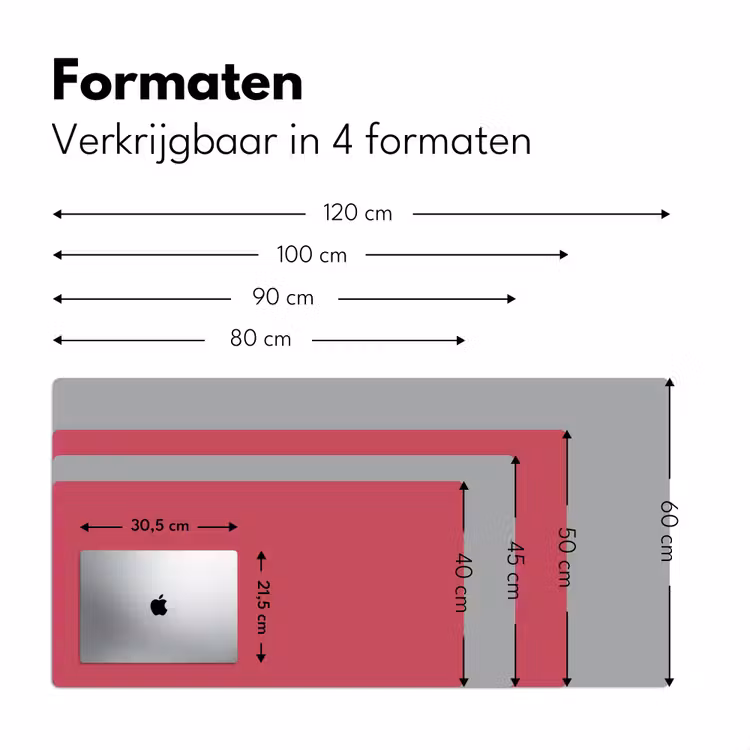 Bureau onderlegger - Bold - Berry - Rood — 8