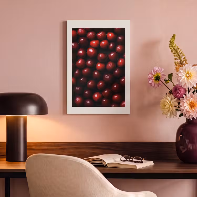 Canvas schilderij - Kersen - Rood — 3