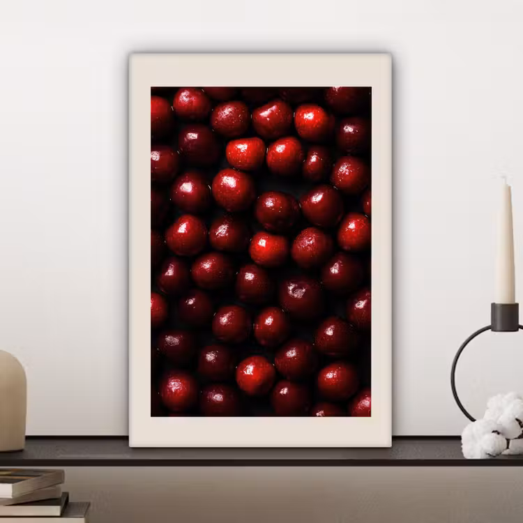 Canvas schilderij - Kersen - Rood — 4