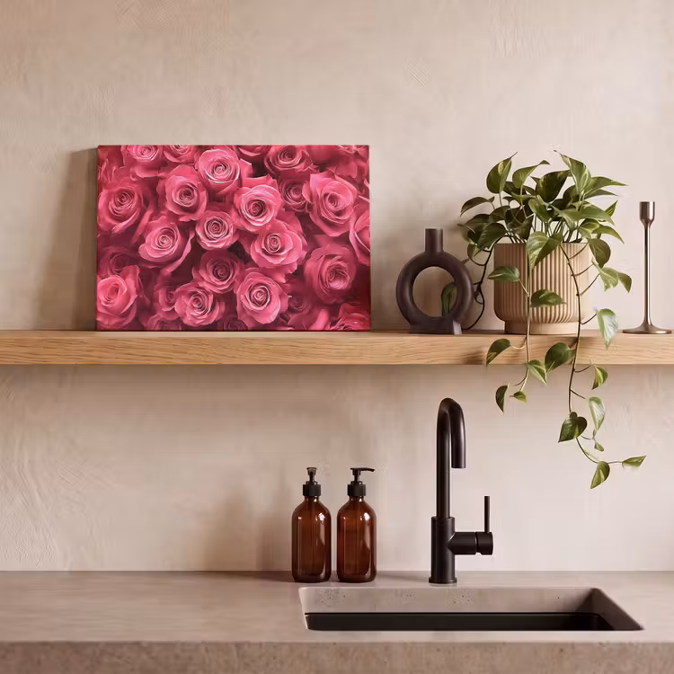 Canvas schilderij - Rozen - Pink - Bloem — 2