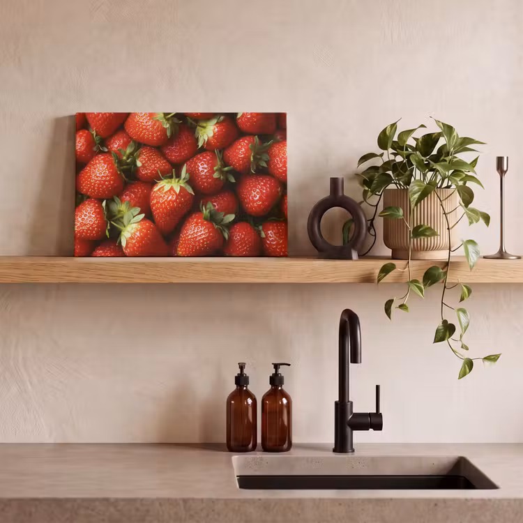 Canvas schilderij - Aardbei - Fruit - Rood — 2