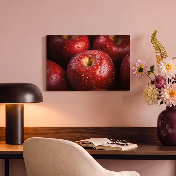Canvas schilderij - Rood - Appels - Fruit — 3