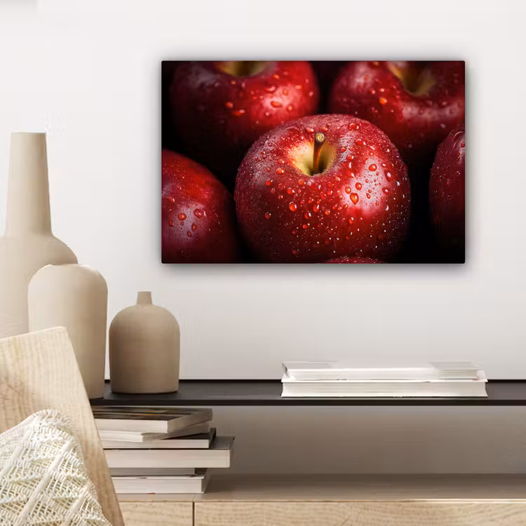 Canvas schilderij - Rood - Appels - Fruit — 4