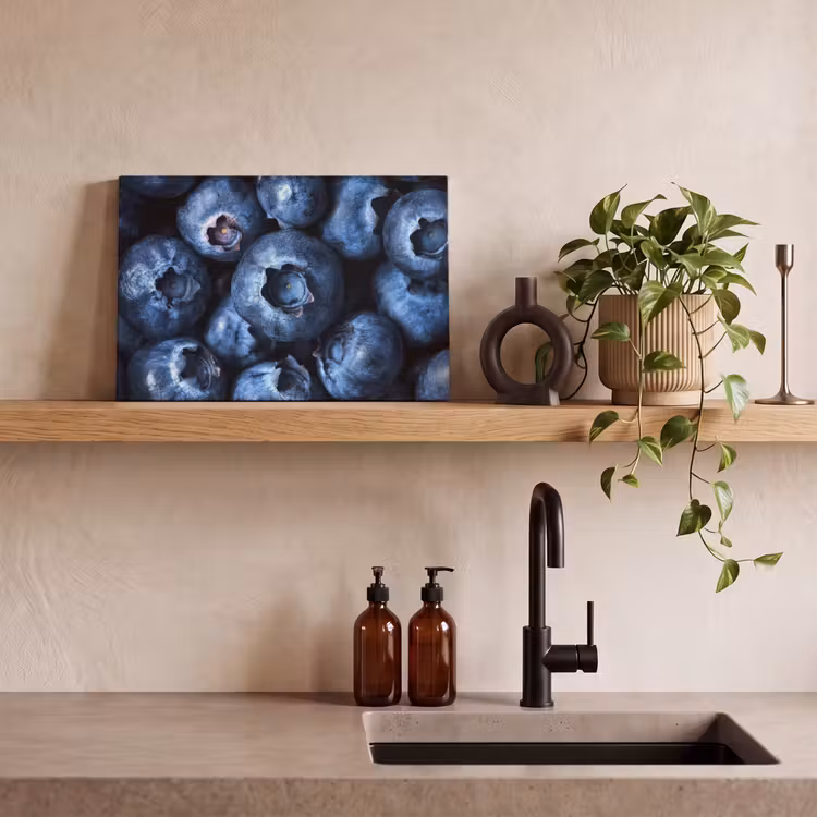 Canvas schilderij - Bessen - Blauw - Fruit — 2