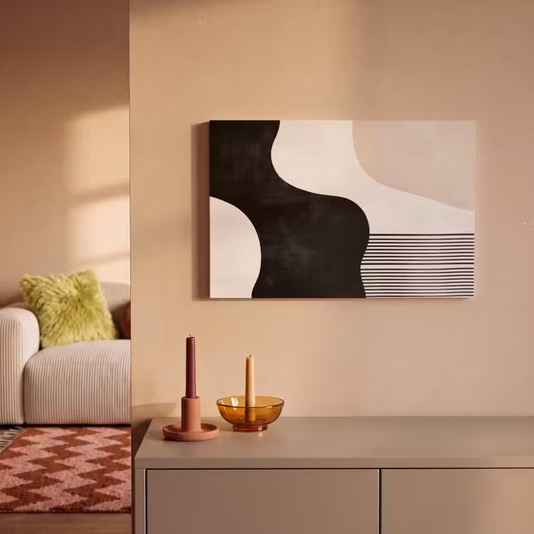 Canvas schilderij - Abstract - Japandi - Beige - Modern — 1