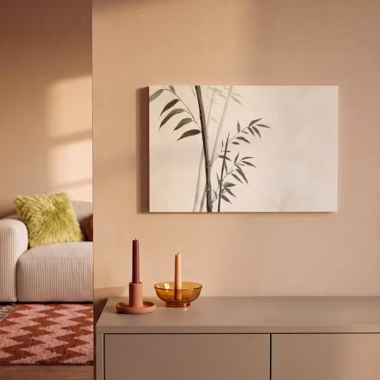 Canvas schilderij - Japandi - Bamboe - Beige — 1