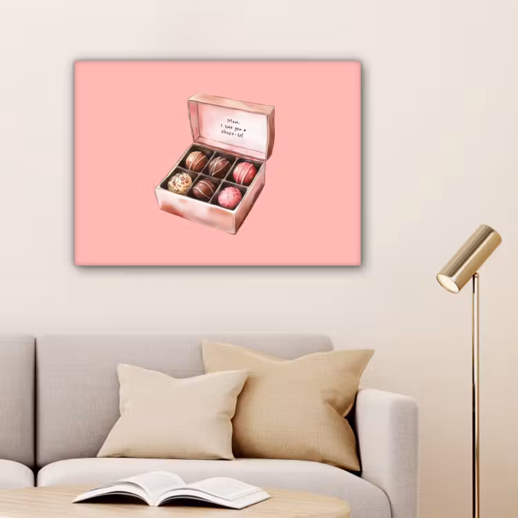 Canvas - Doosje - Bonbons - Liefdevolle - Tekst — 1