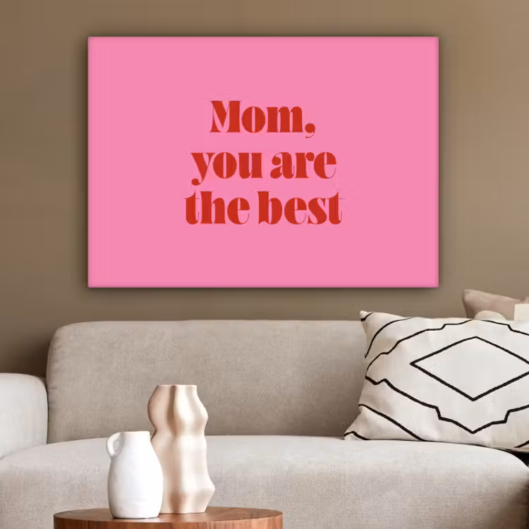 Canvas - Moeder - Boodschap -Roze — 1