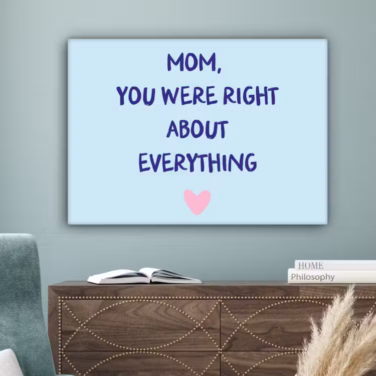 Canvas - Moeder - Quote - Blauw — 1