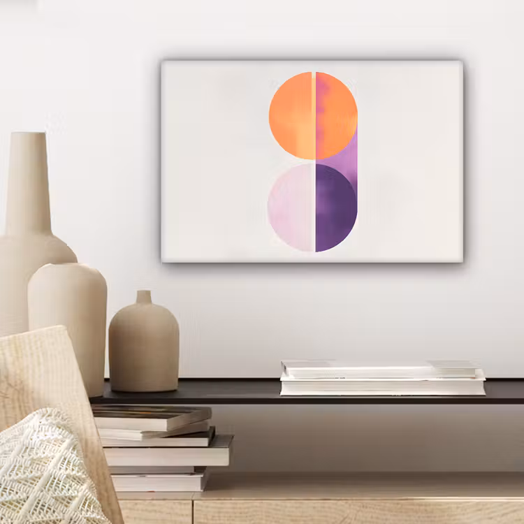 Canvas schilderij - Cirkels - Abstract - Paars — 4