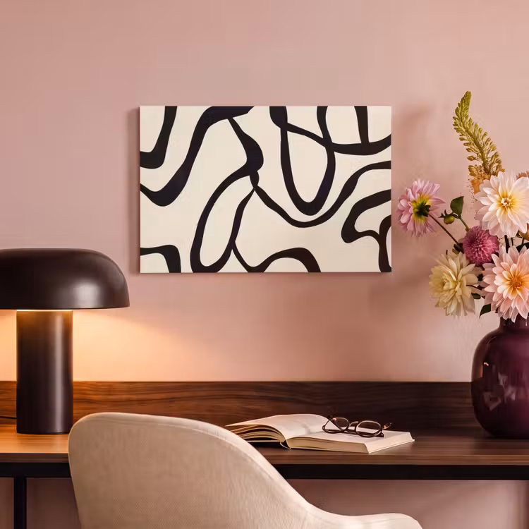 Canvas schilderij - Abstract - Lijnen - Modern - Beige — 3