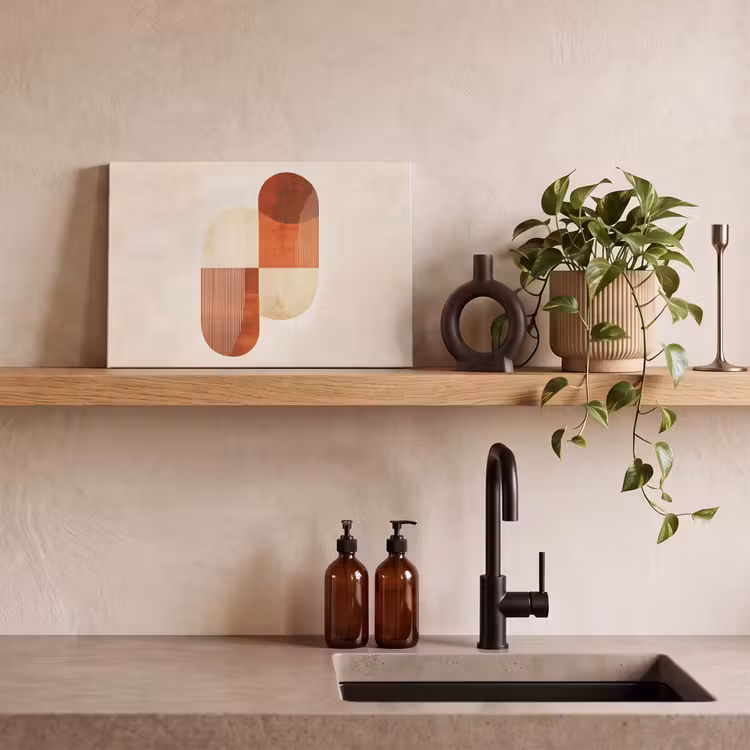 Canvas schilderij - Bogen - Beige - Vormen — 2