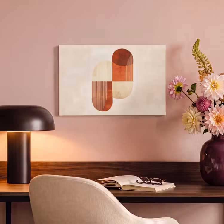 Canvas schilderij - Bogen - Beige - Vormen — 3