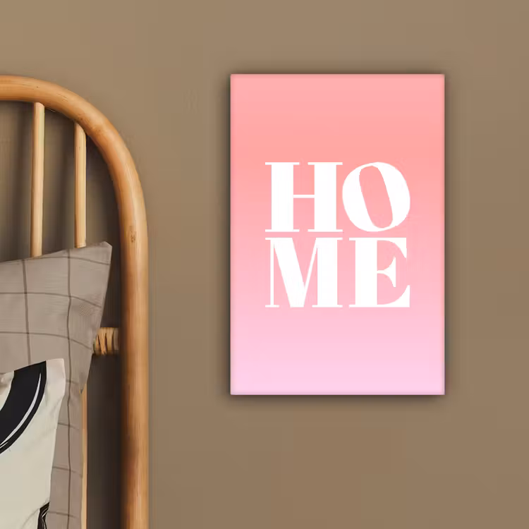Canvas schilderij - Home - Letters - Groot - Roze — 2