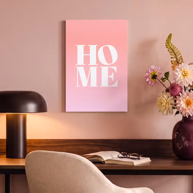 Canvas schilderij - Home - Letters - Groot - Roze — 3