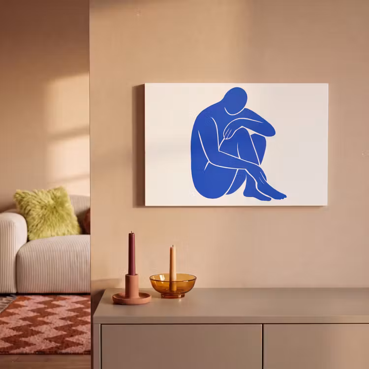 Canvas schilderij - Lichaam - Abstract - Blauw — 1