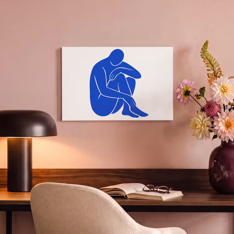 Canvas schilderij - Lichaam - Abstract - Blauw — 3
