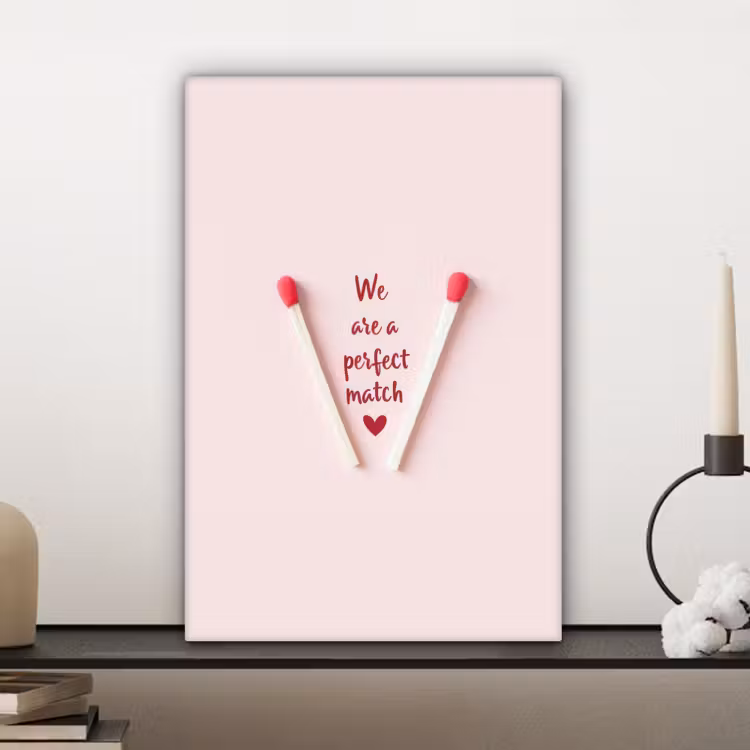 Canvas schilderij - Perfect - Minimalistisch - Valentijn — 4
