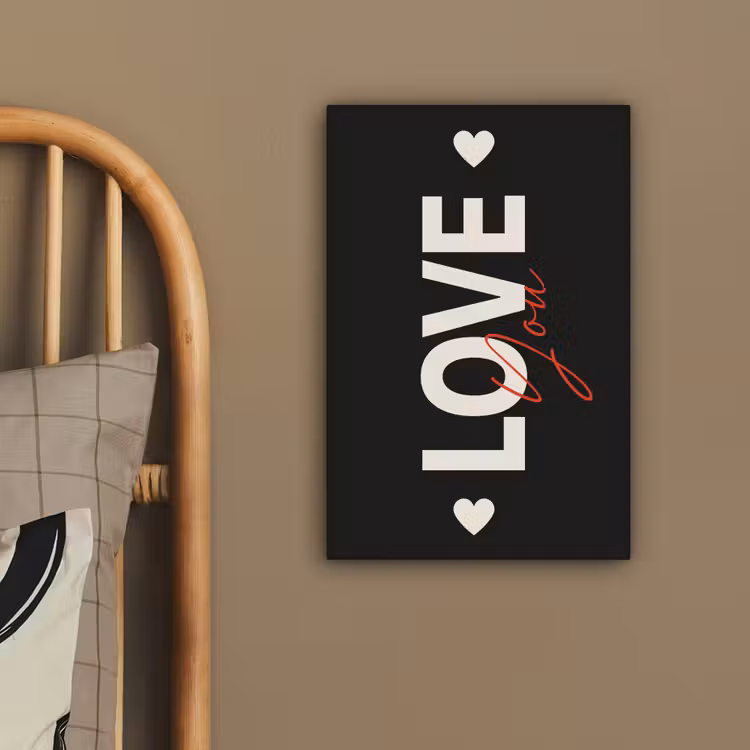 Canvas schilderij - Love - Rood - Valentijn — 2
