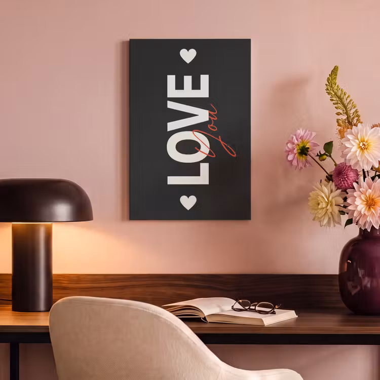Canvas schilderij - Love - Rood - Valentijn — 3