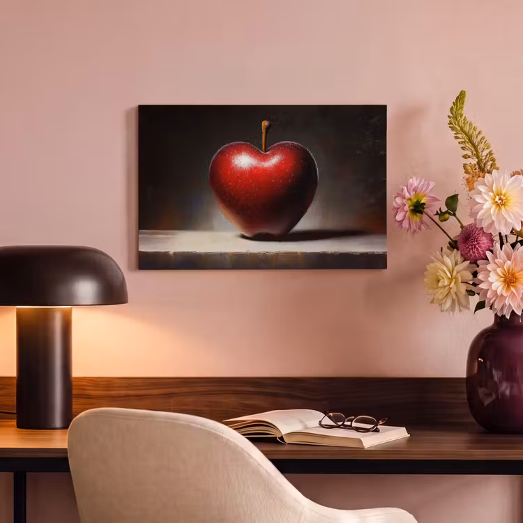 Canvas schilderij - Apple - Hart - Rood — 3
