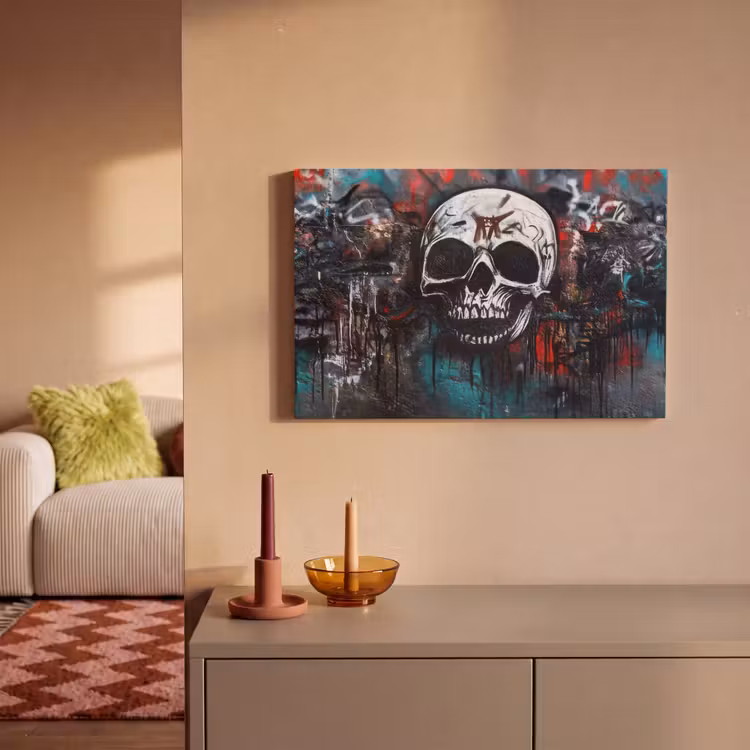 Canvas schilderij - Schedels - Graffiti - Abstract — 1