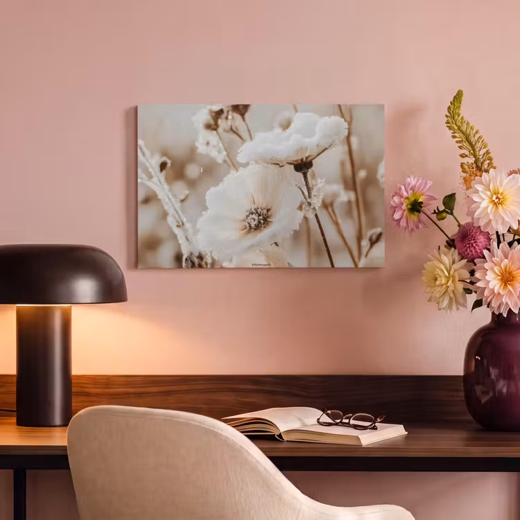 Canvas schilderij - Bloemen - Beige - Winter — 3