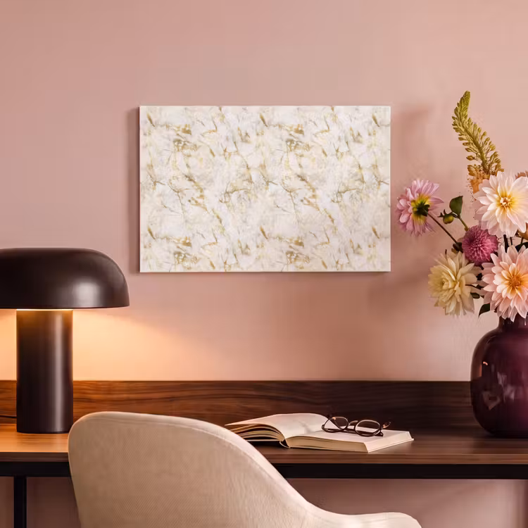 Canvas schilderij - Goud - Licht - Nerf - Marmer — 3