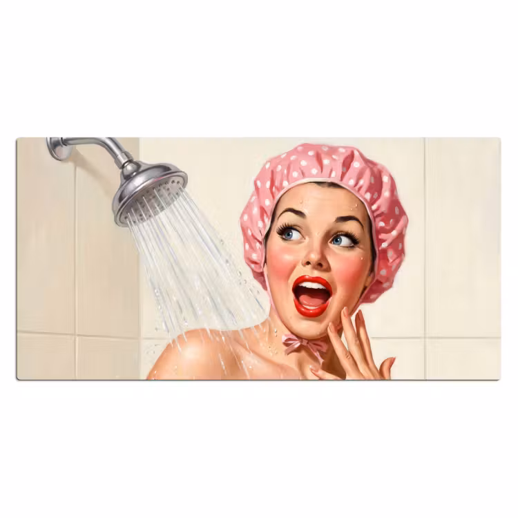 Bureau onderlegger - Vrouw - Douche - Roze — 2