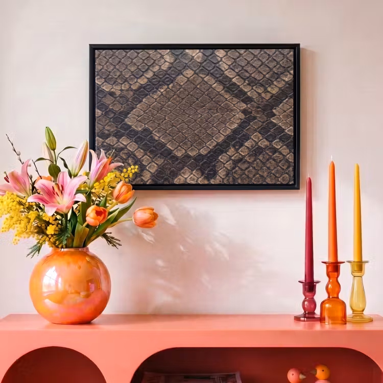 Canvas met lijst - Python - Schubben - Brons — 4