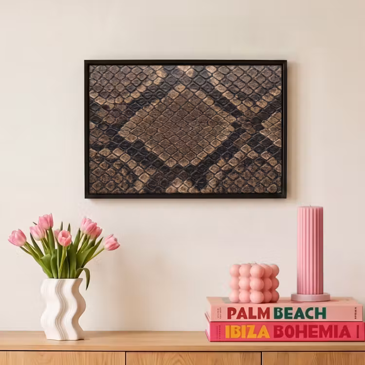 Canvas met lijst - Python - Schubben - Brons — 8